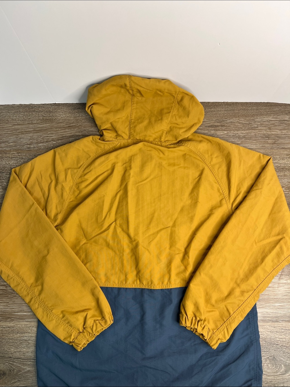 L.L.Bean Colorblock Hooded Windbreaker Jacket Tan Blue Lightweight Men’s M - Picture 2 of 11